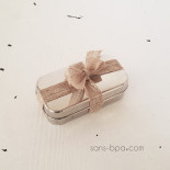 Boite cadeau inox & son ruban de jute
