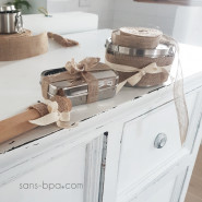 Boite cadeau inox & son ruban de jute