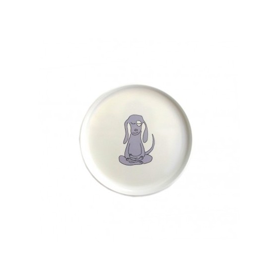 Assiette plate YOGA DOG - Smiling Planet
