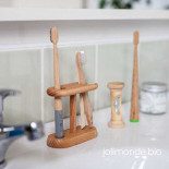 Brosse à dents bambou - RONDOCOLOR - Rose sauvage