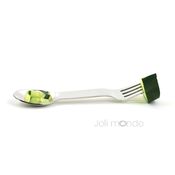 In Steel, couverts 2-en-1 inox