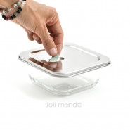 Contenant De verre & d'inox 520ml - Joli Monde