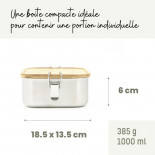 Boite La Bento bambou inox 1000ml sans BPA - JOLI MONDE