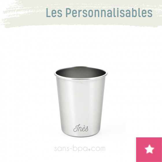 La p'tite timbale personnalisable inox 180 ml - JOLI MONDE