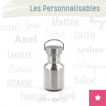 Gourde personnalisable 100% inox 350 ml - La GLOUP - JOLI MONDE
