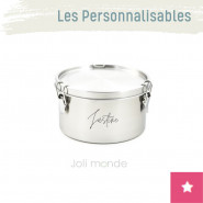 Boite personnalisable inox étanche 1650 ml . La Retro Large . Diam 16 cm - JOLI MONDE