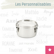Boite personnalisable inox étanche 700 ml . La Retro Basic . Diam 12 cm - JOLI MONDE