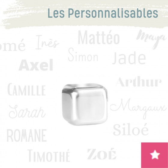 1 glaçon cube personnalisable inox - JOLI MONDE