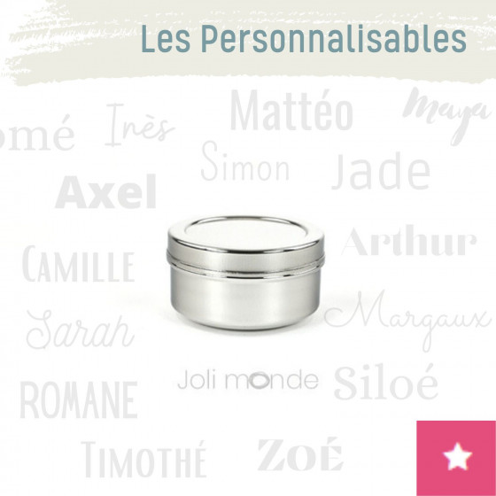 Boite personnalisable 100% inox La Ronde 2 - JOLI MONDE
