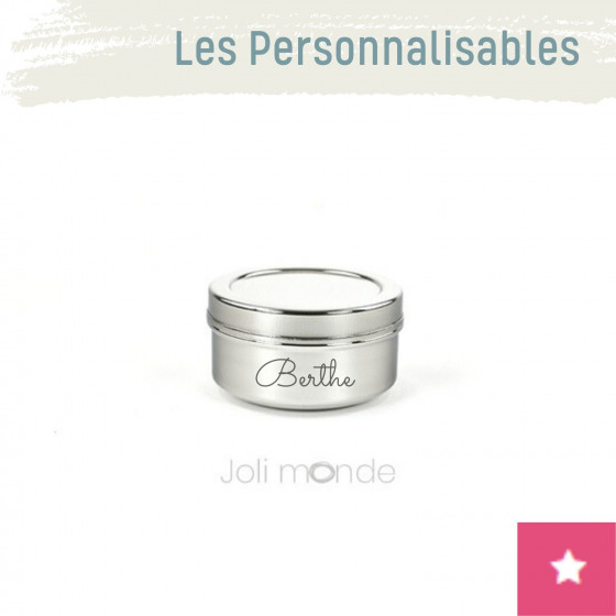 Boite personnalisable 100% inox La Ronde 2 - JOLI MONDE