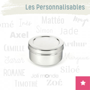 Boite personnalisable 100% inox La Ronde 3 - JOLI MONDE