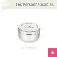 Boite personnalisable 100% inox La Ronde 3 - JOLI MONDE