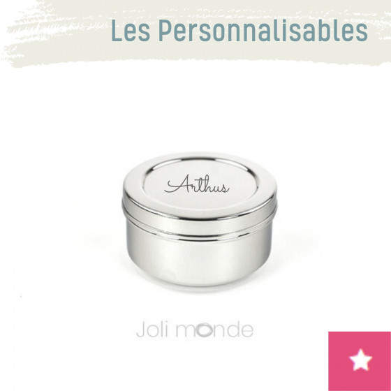 Boite personnalisable 100% inox La Ronde 3 - JOLI MONDE