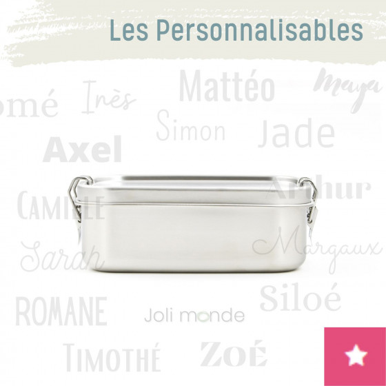 Boite personnalisable La Bento inox . 1000ml - JOLI MONDE