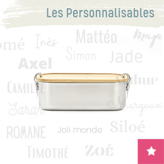 Boite personnalisable La Bento bambou inox . 1000ml - JOLI MONDE
