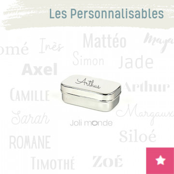 Boite personnalisable 100% inox La Rectangle BIG MINI - JOLI MONDE