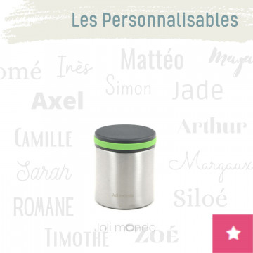 Boite repas personnalisable inox isotherme 400ml - Au P'tit Repas - JOLI MONDE