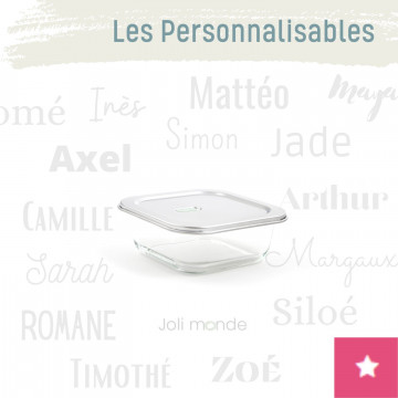 Contenant personnalisable De verre & d'inox 520ml - JOLI MONDE