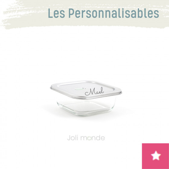 Contenant personnalisable De verre & d'inox 520ml - JOLI MONDE
