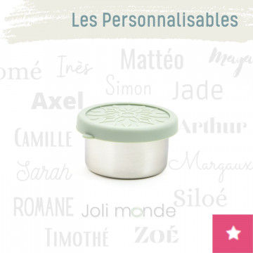 Quadrio mini . boite personnalisable à sauce inox étanche 90 ml diam 6 cm - JOLI MONDE