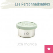 Quadrio mini . boite personnalisable à sauce inox étanche 90 ml diam 6 cm - JOLI MONDE