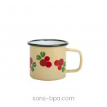 Timbale tasse en fer émaillé - Cassis . BLAFRE