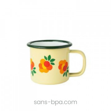 Timbale tasse en fer émaillé - Groseilles . BLAFRE