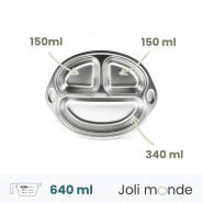 COCO le singe - Plateau repas 3 compartiments Kids - JOLI MONDE