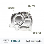 EL l'éléphant - Plateau repas 3 compartiments Kids - JOLI MONDE