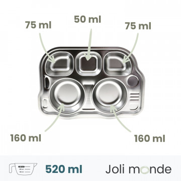 P'tit Bus - Plateau repas 5 compartiments Kids 2