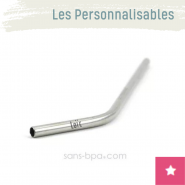 1 paille personnalisable inox ~ Modèle COURT - JOLI MONDE
