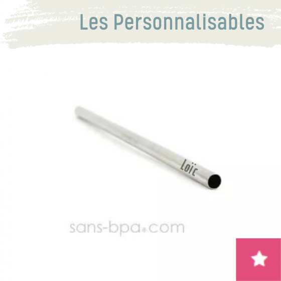 1 paille personnalisable inox ~ Modèle SMOOTHIES - JOLI MONDE