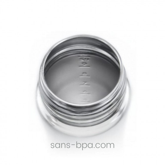 Biberon inox 150 ml avec Gaine Silicone BLEUE . PURA
