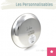 Assiette personnalisable inox - La P'tite - JOLI MONDE