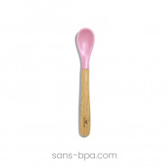 Cuillère long manche bébé Bambou & silicone