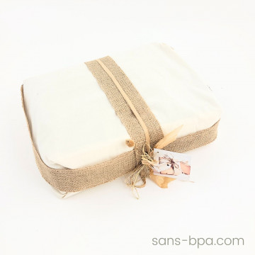Sac pochette à cadeau coton Bio 35 x 47 cm & son ruban de jute