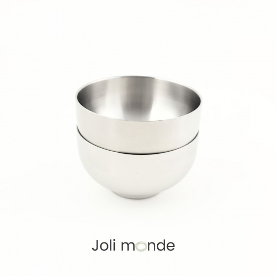 Bol inox double paroi 300 ml diamètre 12.5 cm