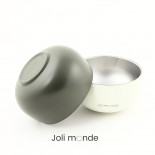 Bol inox coloré double paroi 400 ml CRAIE . diamètre 13 cm