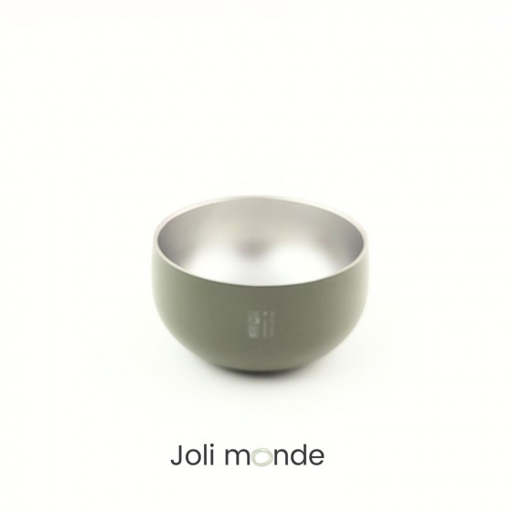 Bol inox coloré double paroi 400 ml LICHEN . diamètre 13 cm