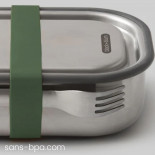 Bento boite à repas inox étanche & sa fourchette . Lunch Box Large 1000 ml Black and Blum