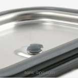 Bento boite à repas inox étanche & sa fourchette . Lunch Box Large 1000 ml Black and Blum