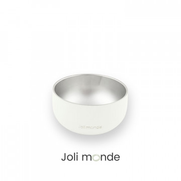 Bol inox coloré double paroi 400 ml CRAIE . diamètre 13 cm