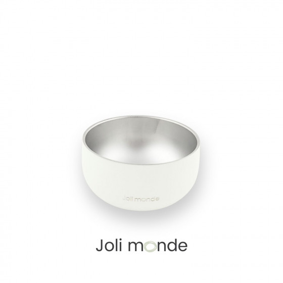 Bol inox coloré double paroi 400 ml CRAIE . diamètre 13 cm