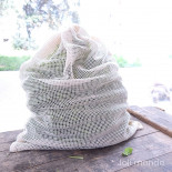 Sac à vrac .  maille filet . LARGE 35 x 47 cm - Fruits & Légumes . Poids 60 g - Joli Monde