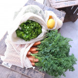 Sac à vrac .  maille filet . MEDIUM 25 x 30 cm - Fruits & Légumes . Poids 35 g - Joli Monde