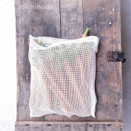 Sac à vrac . maille filet . MEDIUM 25 x 30 cm - Fruits & Légumes . Poids 35 g - Joli Monde