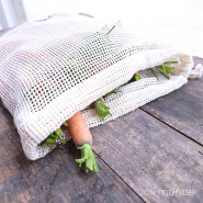 Sac à vrac . maille filet . MEDIUM 25 x 30 cm - Fruits & Légumes . Poids 35 g - Joli Monde