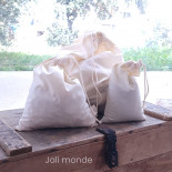 Lot 3 Sacs à vrac .  maille tissée . 3 tailles S + M + L . Farines & Céréales - Joli Monde