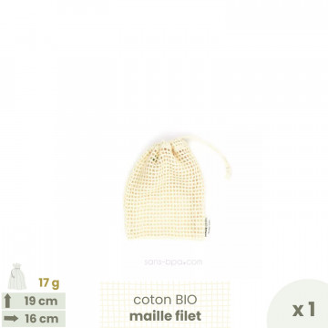 Sac à vrac ou sac à savon . maille tissée . SMALL 19 x 16 cm . Poids 17 g - RESACK