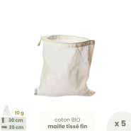 Lot 5 sacs à vrac tissus gaze - Taille L - 30 x 35